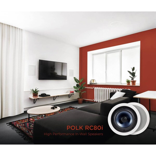 Main product image for Polk Audio RC80i In-Ceiling Speaker with 8" Woofer Pair243-630